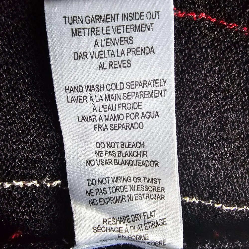 Petite Sophisticate Plaid Scoop Neck Knit Top Vest | NWOT | SP | Blk Red Cream - Picture 16 of 16